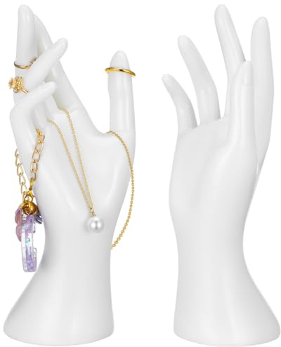 VALICLUD Schaufensterpuppe Hand Schmuckständer Für Ringe Armbänder Und Uhren Handmodell Zur Präsentation Von Schmuck Im Laden Zuhause Oder Juweliergeschäft 2 Stück