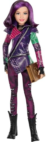 Mattel Descendants Mal Isle of the Lost Tenth Anniversary Fashion Doll with Removable Outfit, Accessory & Bendable Joints, Inspired by the Movies, JFG74, 11 in