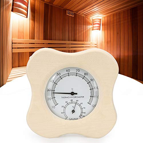 Jauge d'humidité et de Température pour Sauna en Fleur de Prunier 2 en 1 – pour le Sauna, le Hammam et le Spa à Domicile