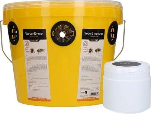 Knock Pest Control FlyNip Fly Bucket - Schädlingsfalle - Inklusive Köder - Umweltfreundlich
