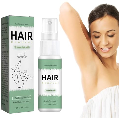 Spray Depilatorio, Crema Depilatoria, 30 ml Hair Removal Spray, Espray para Eliminar el Vello para Mujeres y Hombres, Espray para Depilar Suave, Espuma de Depilación Indolora, Piernas y Axilas