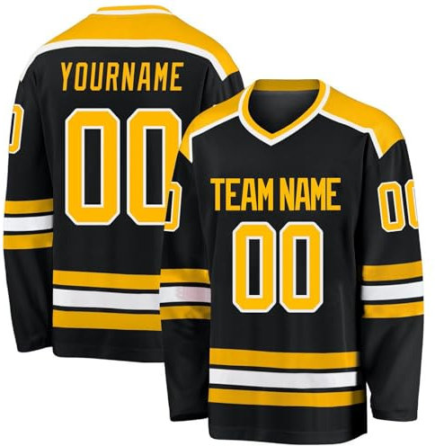 Yunshenla Ice Hockey Trikot Herren Personalisiert Deine Team Wear Namen und Teamnummer Ausbildung der Hockeyteams Bequeme Atmungsaktive und Schnell Trocknende Trainingsanzüge(39 Trikot-Hockey)
