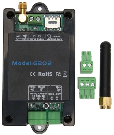 Klatata GSM Gate Opener G202 Switch Apri Remoto, Interruttore di relè GSM Relay di sicurezza domestica intelligente, accesso alla porta per casa, garage, fabbrica, porta magazzino