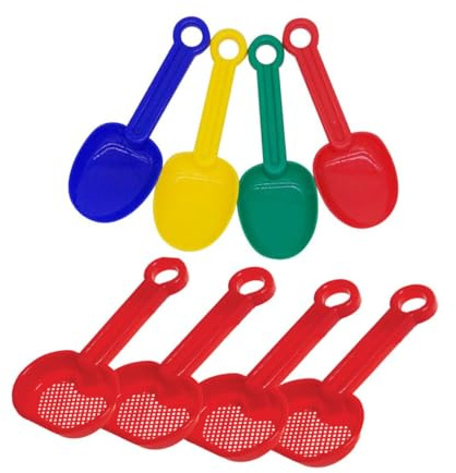 FIXOSHEE 8 pièces Pelle Garçon Fille Sable Pelle Courte Poignée Jeu Bac à Sable Garçon Fille Plage Outil de Fouille Couleur Aléatoire Couleur Aléatoire
