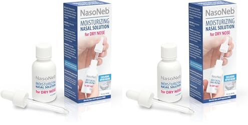 NASONEB Saline Moisturizing Nasal Spray, Steroid-Free Non-Habit Forming Nasal Relief Sinus Spray, Dry Nose Relief, Soothes Sore Irritated Noses, 1 fl oz (30ml) (Pack of 2)