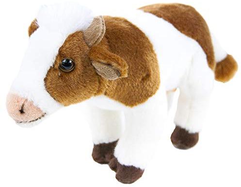 Teddys Rothenburg Kuscheltier Kuh 26 cm stehend braun/weiß Plüschkuh Plüschtier
