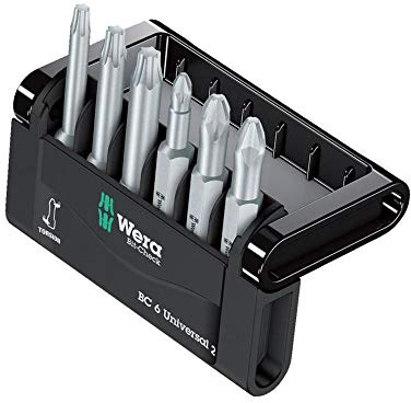 Wera Bit-Set Bitbox 6teilig 50mm Bit-Sortiment Mini-Check Kreuzschlitz Innentorx