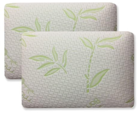 Alpes Blanc - Set of 2 Visco Memory Foam Rectangular Pillows 40 x 60 cm – Ergonomic Comfort, Optimal Cervical Support, Removable Cover