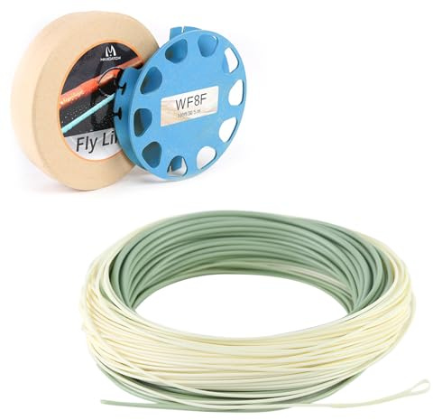Maxcatch Outbound Saltwater Fly Line Weight Forward Floating Fly Fishing Line with 2 Welded Loops (Moss/Ivory, WF10F-100FT)