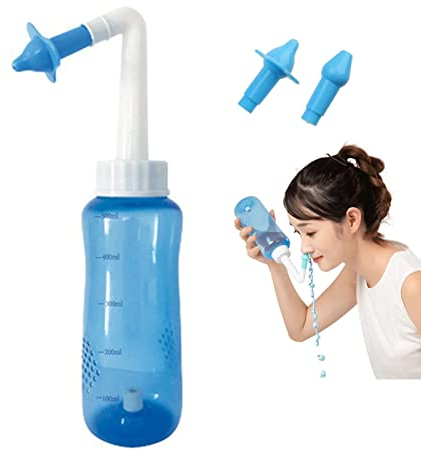 ETELIN Nasenspülung Nase Nasendusche, Sinus Spülen Nase Waschen Neti Pot Zum Spülen Der Nase Nasendusche Flasche Für Allergien & Sinuspflege