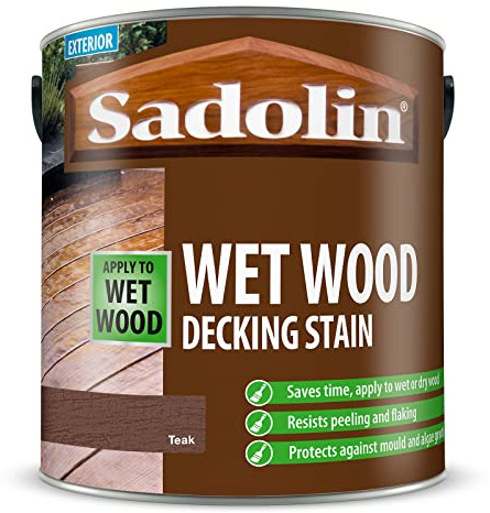 Sadolin Wet Wood Decking Stain - Teak - 2.5L