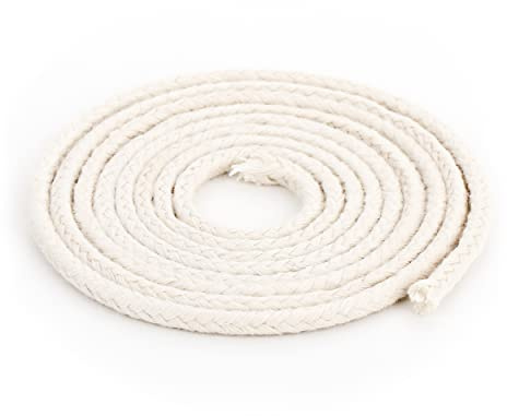 NKlaus Runddocht runddocht 3mm, Reine Baumwolle, 1m für Öllampen, 1 Stück