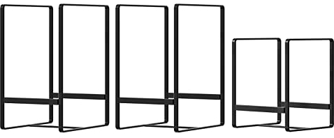 Hikinlichi Plate Holder Organiser 3 Pack Wall Cupboard Dish Drainer Metal Upright Plate Dishes Organiser Racks Stand for Worktop and Cupboard Black