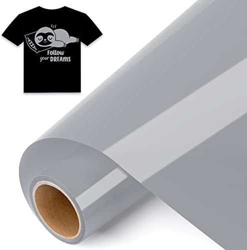 IModeur Plotterfolie Textil Silber – 30,5 x 244 cm Flexfolie Plotter Textil Silber für Silhouette Cameo, Kleidung, Mützen, Hosen, andere Stoffe