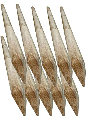 10 runde Pfosten für modulare Zäune (cm, Ø 8 x H.200)