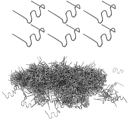 GYSRXS 1000 Pezzi Inox Graffette Saldatura Plastica da 0,6mm e 0,8mm Onda Pretagliato Graffette per Pistola Plasticas per Saldare dei Paraurti di Plastica