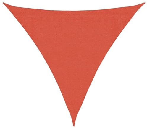 vidaXL Toldo Parasol Lona Protector Solar Sombra de Patio Jardín Terraza Balcón Parque Infantil Exterior de Vela Terracota HDPE 160 g/m² 3x3x3 m