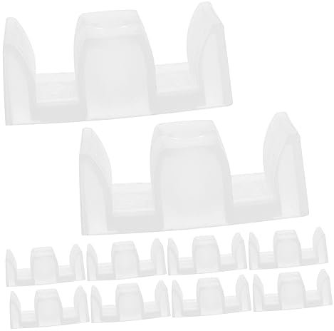 HEMOTON Butoirs De Porte De Bain En Plastique 10 Pièces, Blocs Anti-collision Pour Porte Coulissante En Verre, Guide Inférieur Pour Cabine De Bain, Protection Murale, Installation Facile