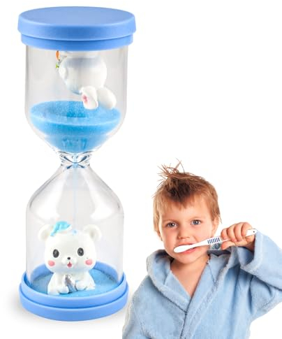 Sanduhr 3 Minuten, Bunt Sanduhr Kinder mit Kaninchen, Bruchsichere Kunststoff Sanduhr Zähneputzen Kinder, Time Timer Kinder für das Leben der Kinder,Lernen,Küche,Spiel Timing