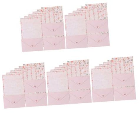 Operitacx 5sätze Briefpapier und Umschlagset mit Blankopapier und Briefumschlägen Kreatives Briefpapier zum Schreiben und Malen Vintage-design Langlebig und Praktisch