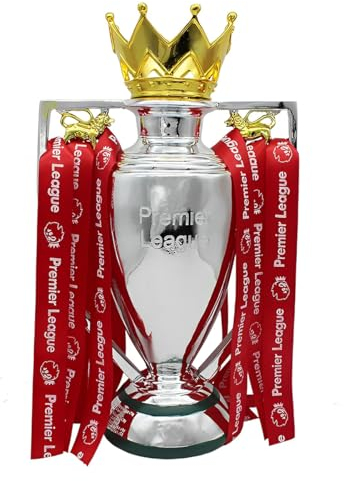 YYDSTES Premier Fussball Barclays Trophäen Replik Trophäe der Englischen Liga Meisterschaft Männer und Frauen Fußballfans Souvenir Sammlung Trophäe Heim Büro Dekoration Ornamente,44cm