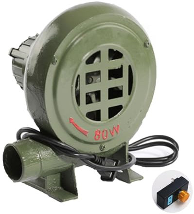 220V Soffiatore Elettrico Per Forgia Da Fabbro A Velocità Variabile, Soffiatore Per Barbecue Elettrico Con Governatore, Per Campeggio/Picnic/Attività All'aperto Out Ventilatore Per Barbecue(250W)