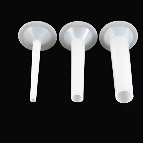 LODDEYEE A Set of 3pcs Plastic Sausage Stuffing Tubes Manual Sausage Stuffer Funnels for Meat Grinder Funnel Attachment Kit Food Grade Meat Grinder