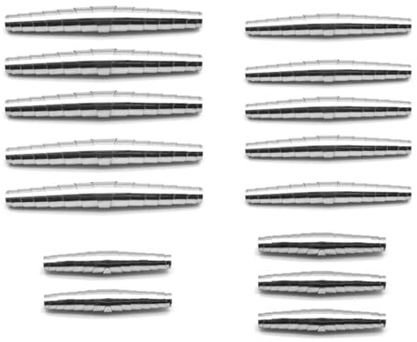 DEANKEJI Gartenscherenfedern, 15 Stück Rebscherenfeder, 3 Größen, 6/7/8 cm Federteile, Ersatzfedern, Ersatzfeder für Gartenschere, Passend für die Meisten Spiralscheren