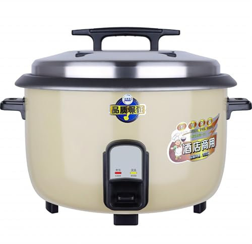 Vecchio stile Cuociriso grande commerciale e scaldavivande, cuociriso grande da 8-45 litri con pentola interna antiaderente, cottura rapida e mantenimento in caldo 24 ore su 24(45L-4500W)