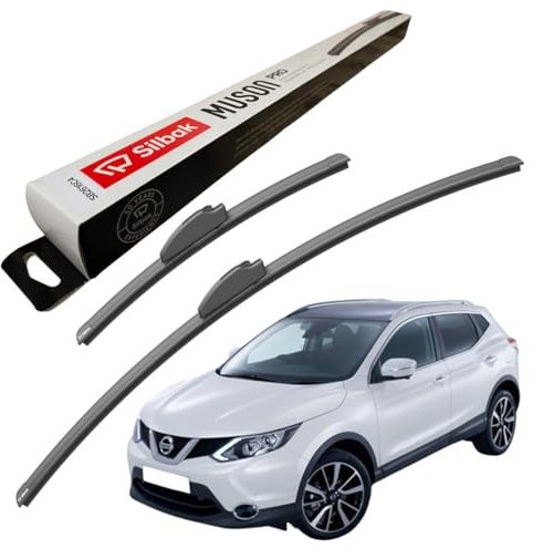 Silbak Windscreen Wipers, for NISSAN QASHQAI (12/2013-04/2021) Wiper Blades, 650mm/400mm