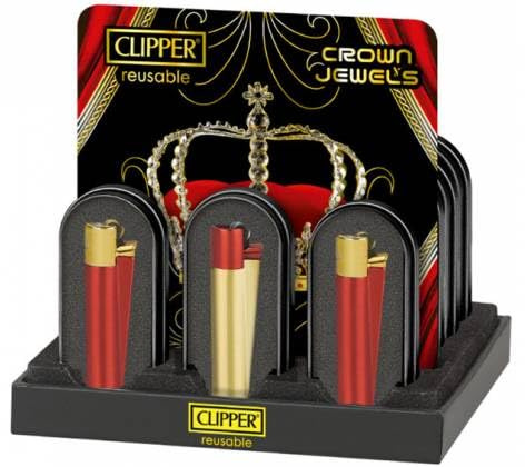 Clipper Metal Flint Lighter, Refillable, with Free Tin Box Gift Set, Pack of 1 (jewell)