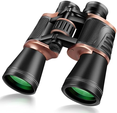 Gaterda Binoculares de 22 x 50 para adultos de alta potencia, prisma BAK-4 HD FMC, prismáticos profesionales impermeables para observación de aves, caza, viajes, con bolsa de transporte
