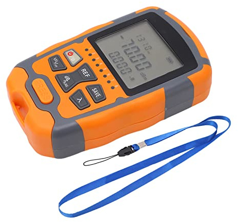Portable Optical Fiber Power Meter 850-1650nm 70~+10dBm Range with 10 Wavelengths for Fiber Optic Testing