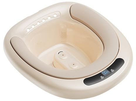 Faltbares Sitzbad Für Toilette Sitzbadewanne Für Erwachsene & Senioren Bidet Einsatz Mit Ergonomischem Design WC Einsatz Für Hämorrhoiden Schwangerschaft,Brass