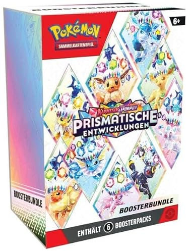 BB-Toy-Trades Bundle aus Pokemon Karmesin & Purpur Prismatische Entwicklungen Premium Figuren Kollektion (11 Booster Packs) - Sammelkarten Packs - DEUTSCH - und Toploader
