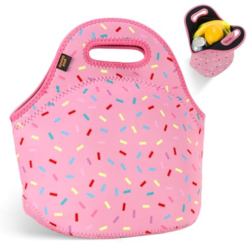 Desing Wish Bolsa Termica Porta Alimentos Mujer Hombres Neopreno Porta Bolsa Comida Trabajo Bolsa Merienda Fiambrera Bolsas Termicas Almuerzo Saco Termico Isotermica Portatil Lunch Bag Lonchera Picnic