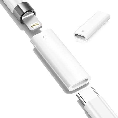 LOBVABA Adaptateur USB-C pour Ale Pecil 1t Geeratio Support Bluetooth Pairig pour iPad Adaptateur d'éclairage vers USB-C 1Pc