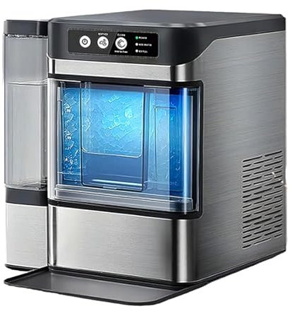 Fabbricatore di ghiaccio a pepite masticabili e croccanti da banco con serbatoio da 0,793 galloni, grande capacità, 41 libbre/24 ore, autopulente, adatto per feste, cucina, ufficio