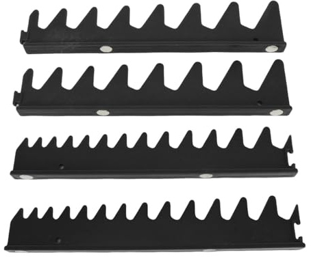 Pssopp 20 Strumenti Set di Binari per Chiavi, Supporto per Chiave Magnetica in Plastica Facile da Organizzare per la Conservazione del Cassetto degli Attrezzi (BLACK)