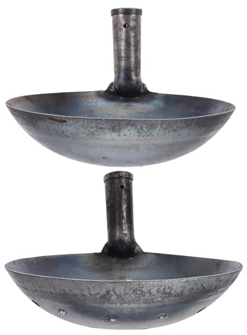 DOITOOL Lot de 2 pelles à litière en métal pour Nettoyage de la litière, Filtre en Fer, Pelle de tamisage avec Trou, Outils de Jardinage, Pelle à litière pour Chat, poulailler