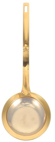 DEARMAMY Colino a Maglie Fini in Acciaio Inox Manico Antiscivolo Cucchiaio Schiumarola Piccolo per Filtrare Olio e Impurità Strumento Multiuso per Cucina e Pentole Calde