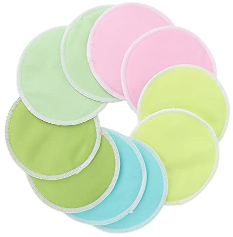 Cryfokt Reusable ‑Proof Nursing Pads High Absorption for Breastfeeding Mothers Washable 10pcs for Maternity Bra Pads 12cm