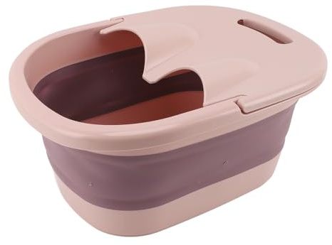 Lavabo de pies plegable, cubo de remojo de punto de acupuntura para masaje terapéutico, diseño compacto para todas las edades, silicona PP (Día)