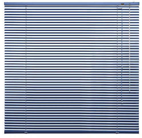Alu Jalousie Aluminium Jalousette Klemmfix ohne Bohren Tür Fenster Rollo Lamellen Vorhang 10 Farben Breite 50 cm bis 240 cm Länge 130 cm 160 cm 220 cm Metall Klemmträger (60 x 160 cm Blau Metallic)