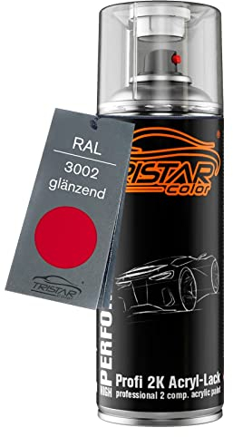 TRISTARcolor RAL 3002 Karminrot lucido 2K acrilico bomboletta spray bomboletta a spruzzo vernice spray vernice a spruzzo 400 ml ad asciugatura rapida