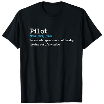 Funny Airplane Pilot Dictionary Definition Gift T-Shirt