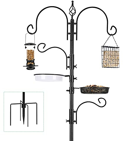 Urban Deco Vogelfütterungsstation Kit Wildvogelfutter Spender Hängeset Multi Feeder zum Aufhängen mit Metall Suet Fütterungsstation Vogelbad um Wildvögel anzulocken