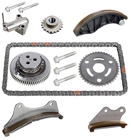 Febi bilstein 108993 Kit chaîne de distribution pour arbre à cames avec glissières et tendeur de chaîne