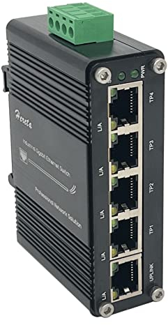 Mini commutatore industriale 10/100Mbps di Gigabit Ethernet di 5 porti half/full duplex e 1000Mbps full duplex