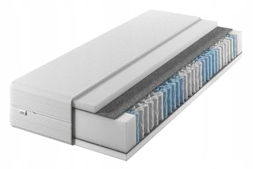 IZER Matratze 100x200 24 cm Taschenfederkern Härtegrad H3 7 zonen Bett Matratzen Rollmatratze Komfortschaum